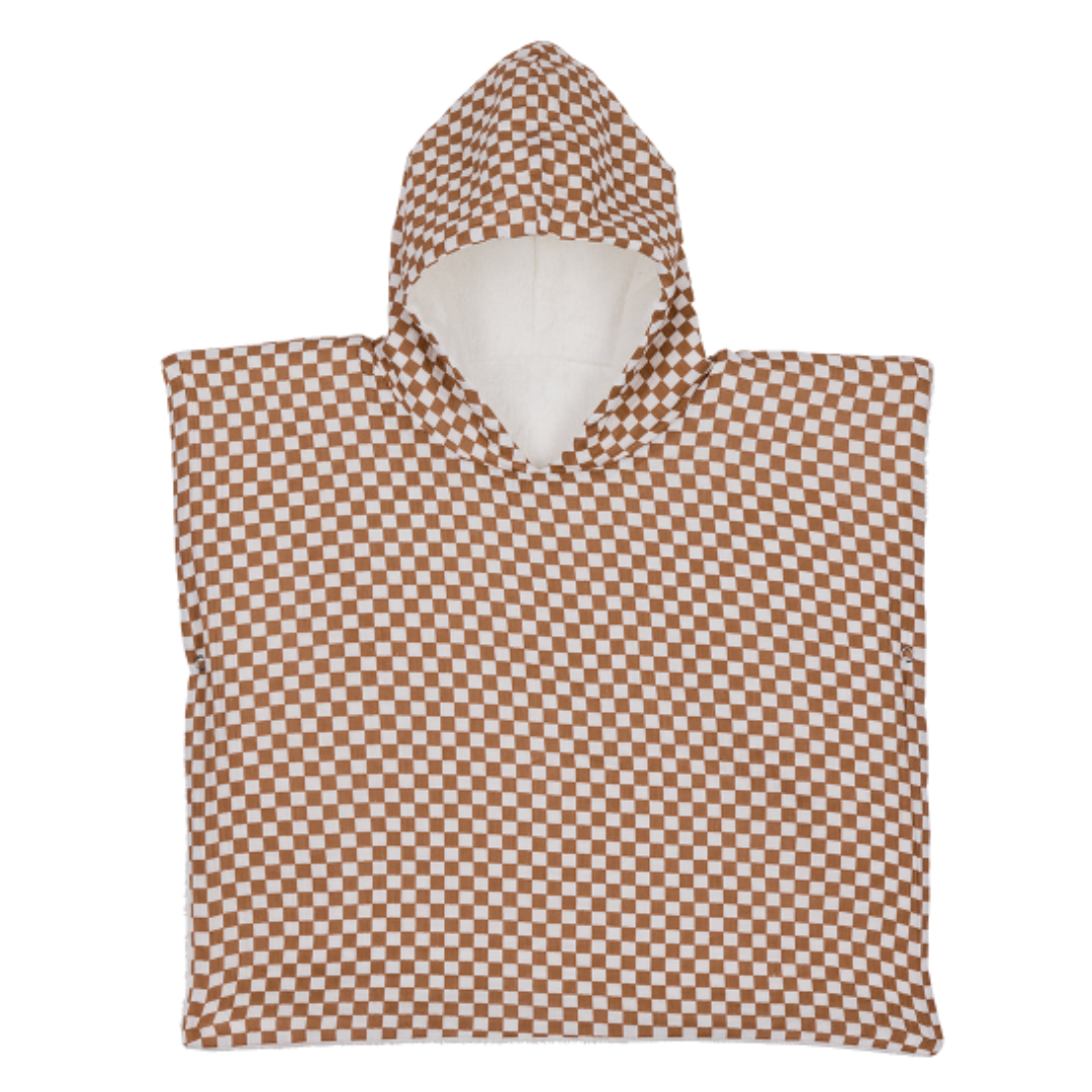 Poncho de bain enfant Damier
