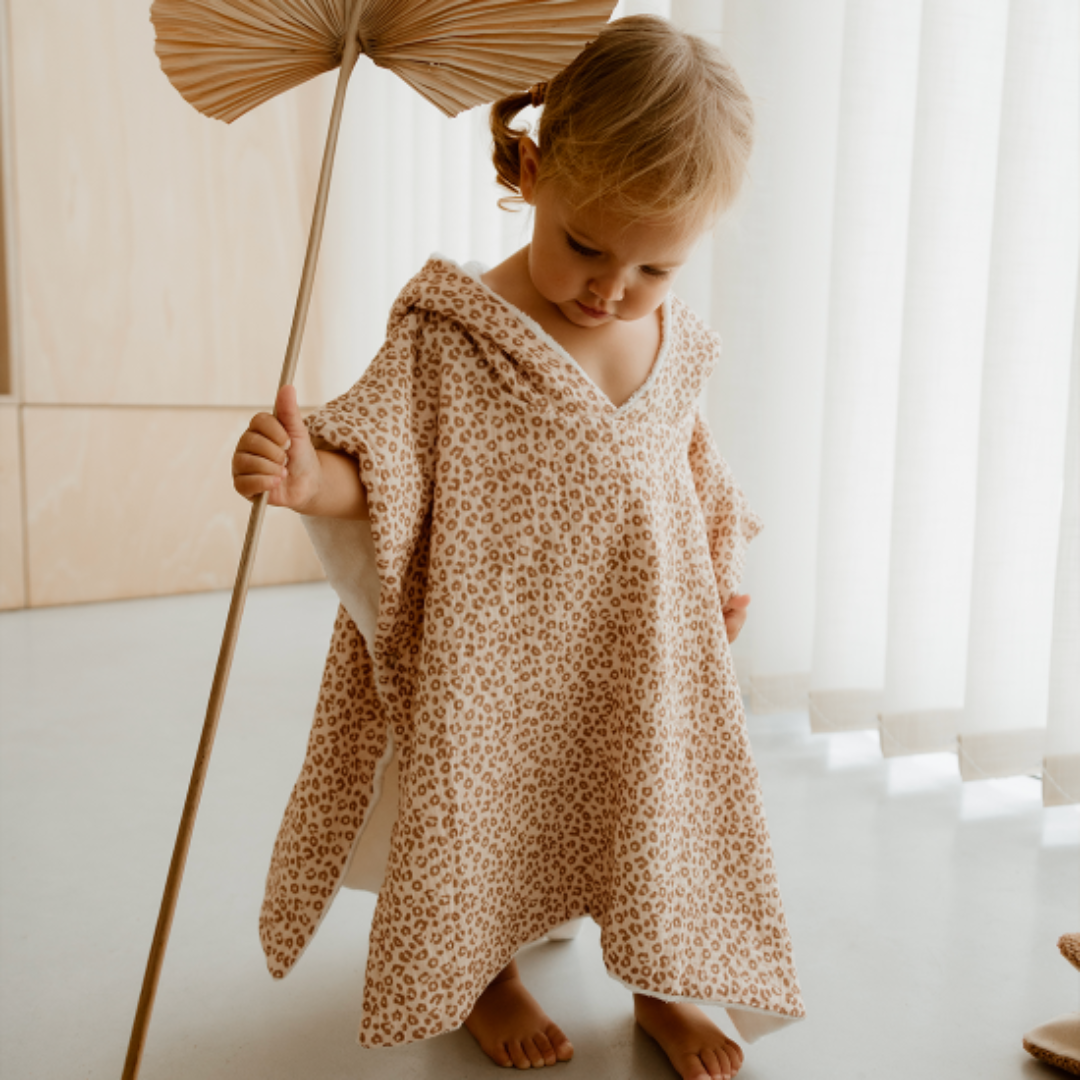Poncho de bain enfant Léopard