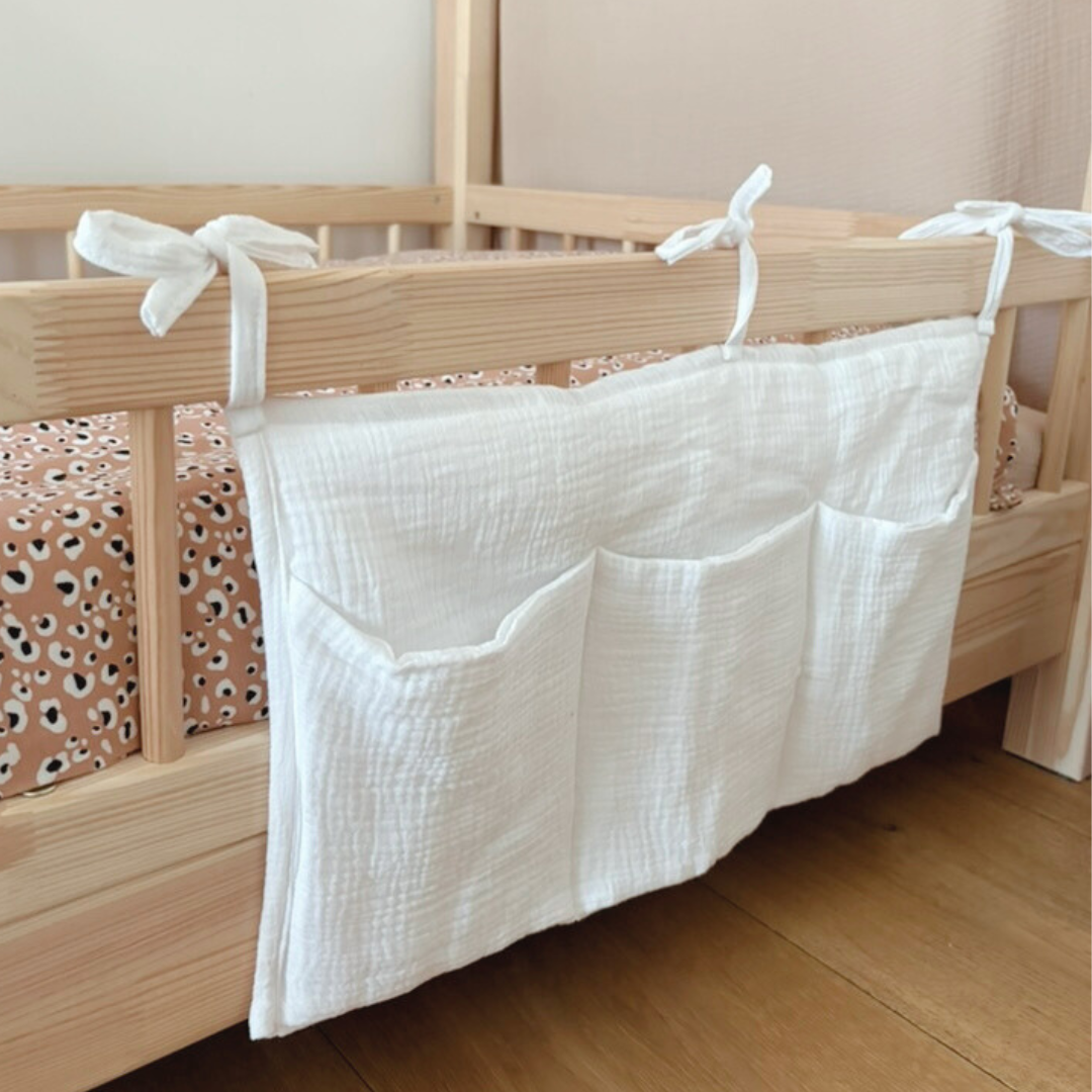 Pochette de rangement lit Blanc