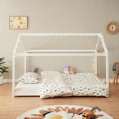 Lit cabane Montessori - 90x200cm - Blanc