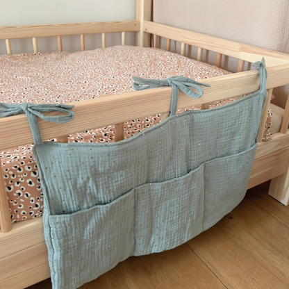 Pochette de rangement lit Vert de gris or