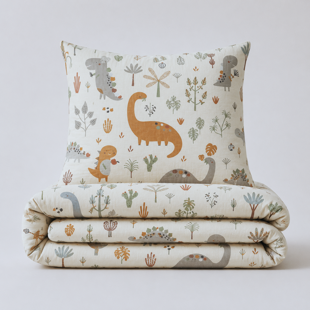 Housse de couette + taie Dinosaure