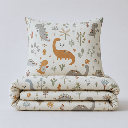 Housse de couette + taie Dinosaure