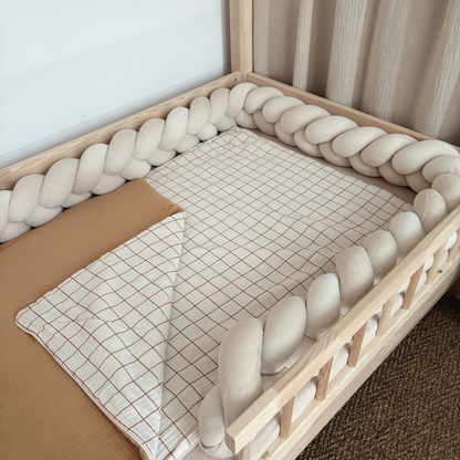 Sac de couchage enfant carreaux Marcel camel