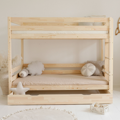 Lit superposé enfant avec tiroir 90x200cm