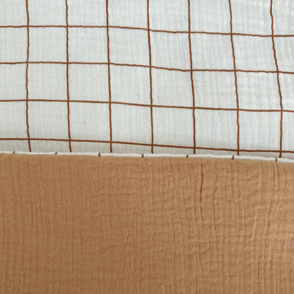 Sac de couchage enfant carreaux Marcel camel