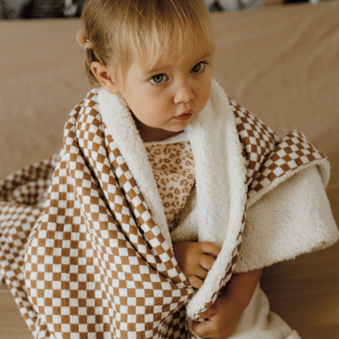 Couverture plaid enfant Damier