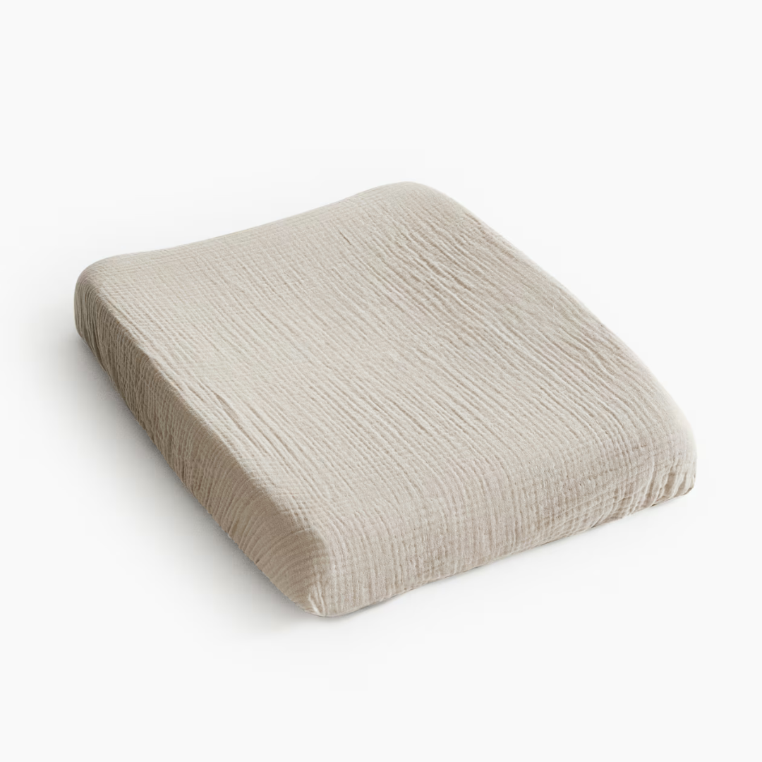 Housse matelas à langer Double gaze BIO Beige