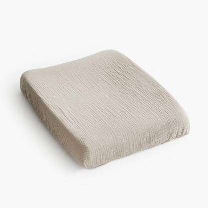 Housse matelas à langer Double gaze BIO Beige