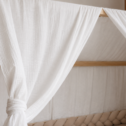 Set van 2 witte luifels voor cabinebedden