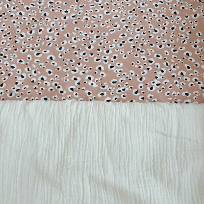 Sac de couchage enfant leopard rose Ecru