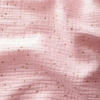 Ciel de lit cabane (pack de 2) Rose blush pois dorés