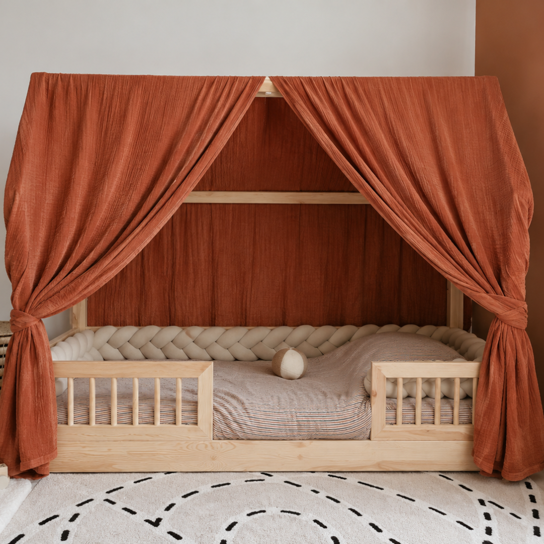 Ciel de lit cabane (pack de 2) Terracotta