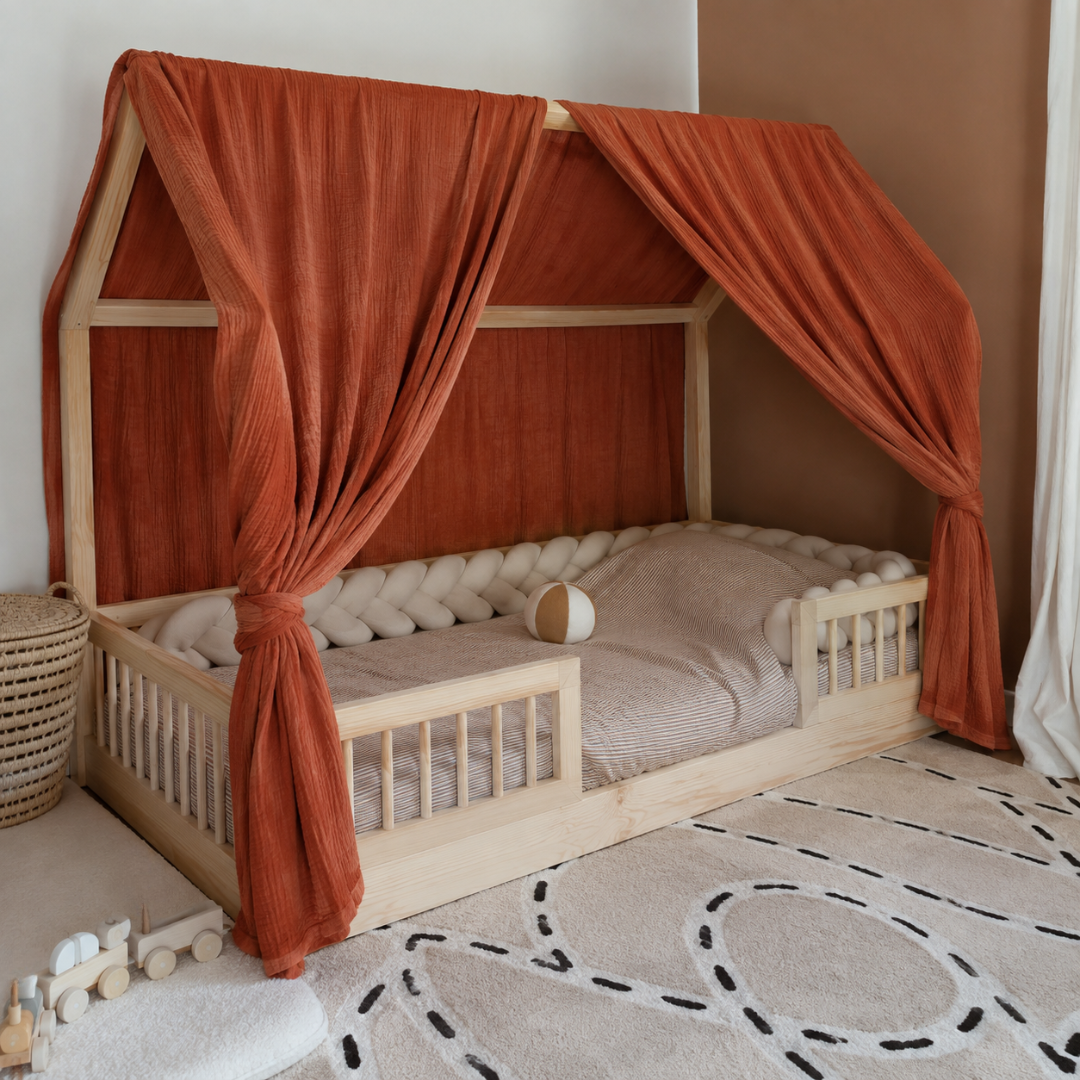 Ciel de lit cabane (pack de 2) Terracotta