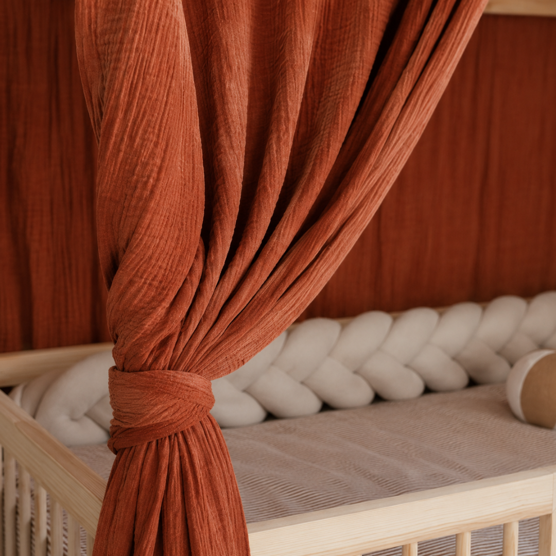 Ciel de lit cabane (pack de 2) Terracotta