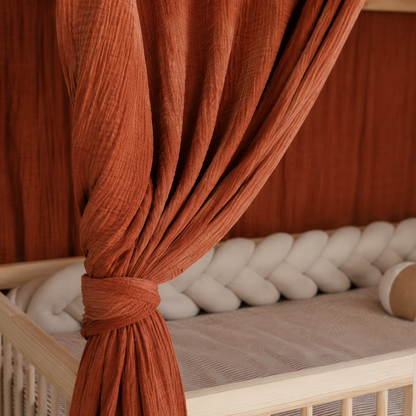 Ciel de lit cabane (pack de 2) Terracotta