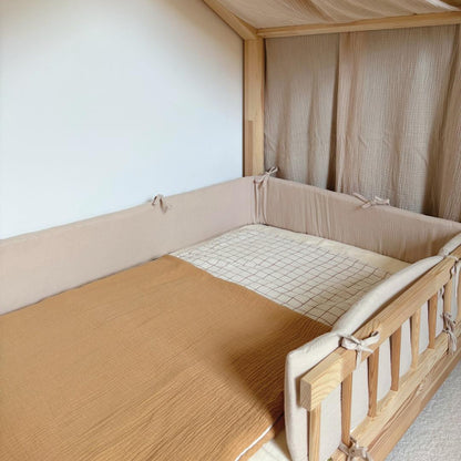 Beige dubbelgaas cabinebedbumper 