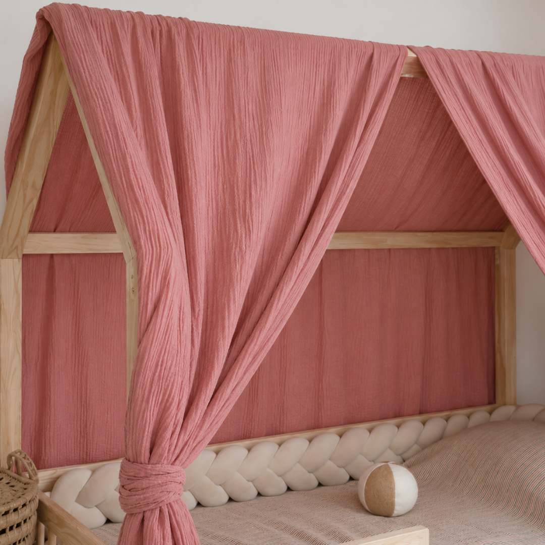 Ciel de lit cabane (pack de 2) Rose