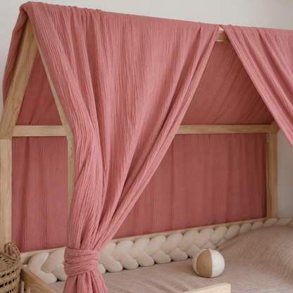 Ciel de lit cabane (pack de 2) Rose
