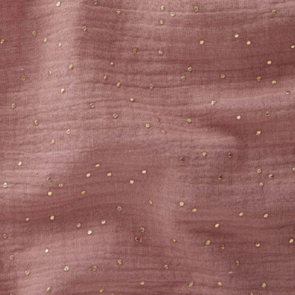 Ciel de lit cabane (pack de 2) Rose pois dorés
