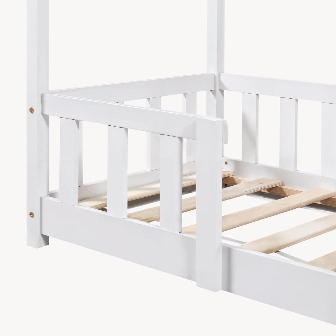 Cabinebed met slagboom - 70x140cm - Wit