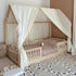 Ciel de lit cabane (pack de 2) Ecru