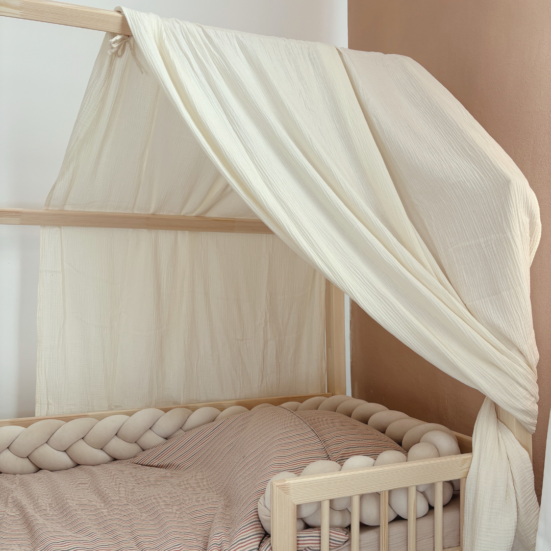 Ciel de lit cabane Ecru 80x160cm