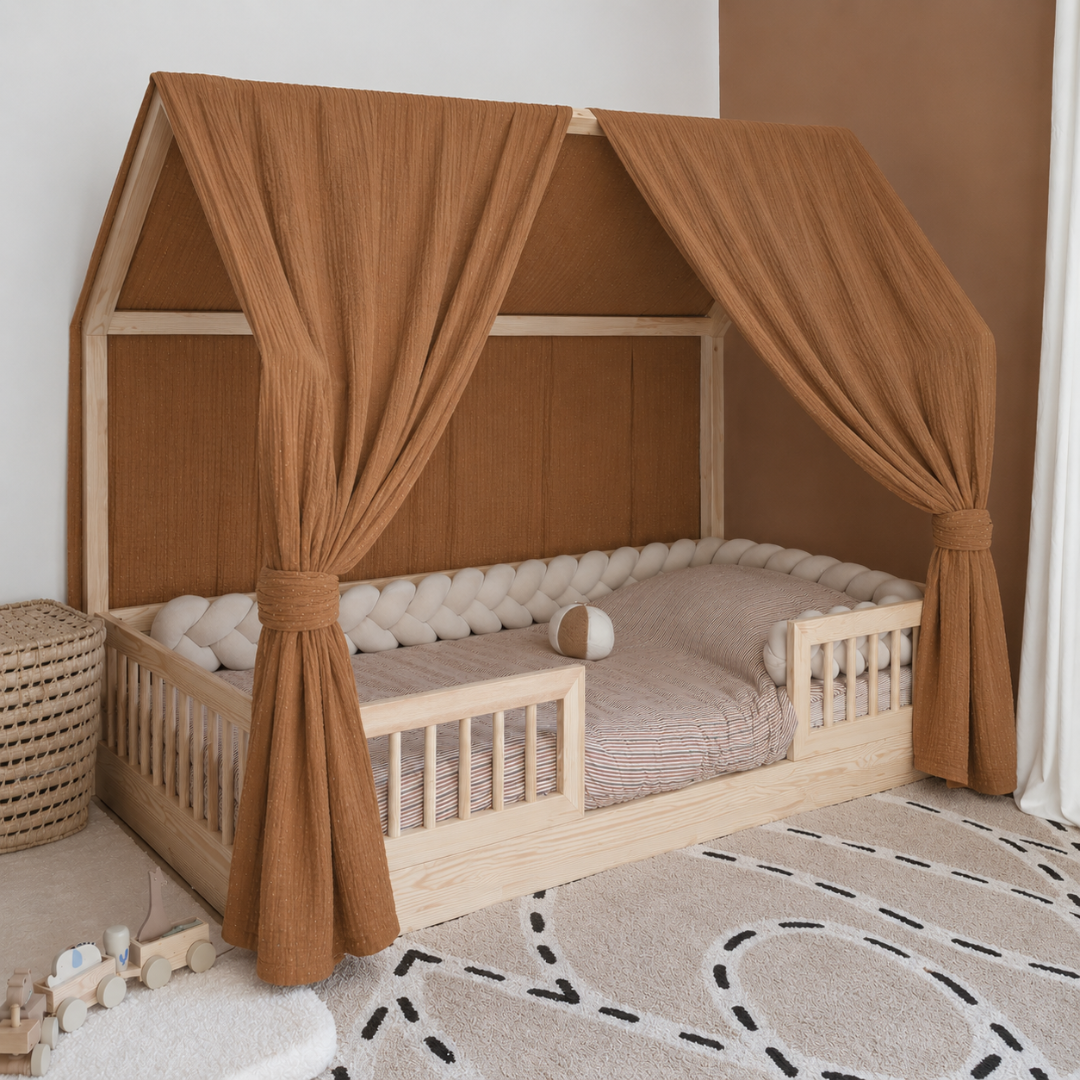 Ciel de lit cabane (pack de 2) Caramel