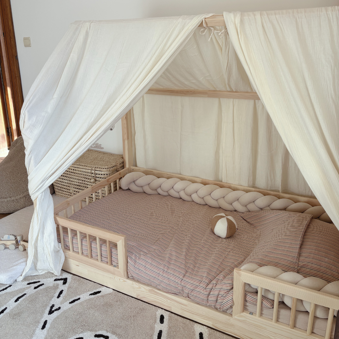 Ciel de lit cabane (pack de 2) Ecru en stock
