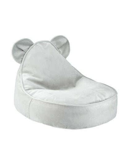Fauteuil enfant ourson en velours - Vert menthe