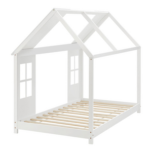 Grand lit cabane double - 120x200cm - Blanc