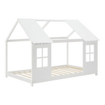 Grand lit cabane double - 120x200cm - Blanc