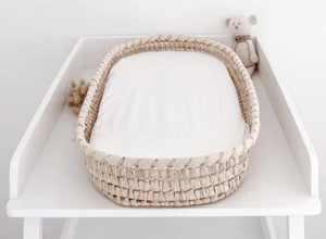 Panier à langer housse Ecru & ruban