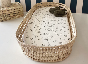 Panier à langer tissu jersey gaufré Nature