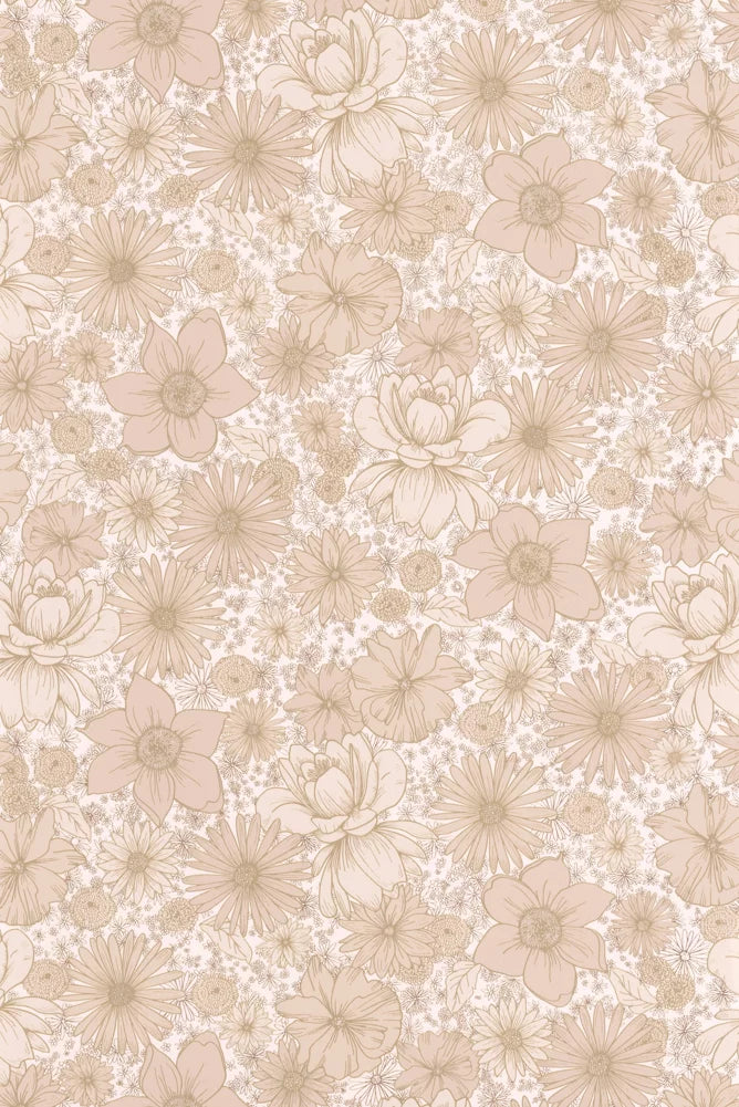 Papier peint enfant fleuri