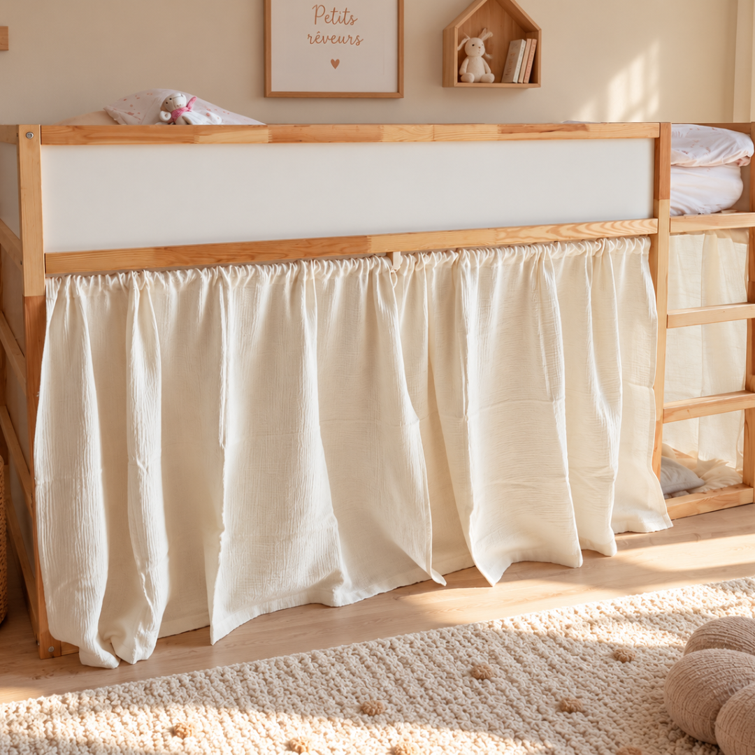Rideaux lit Kura IKEA - Ecru