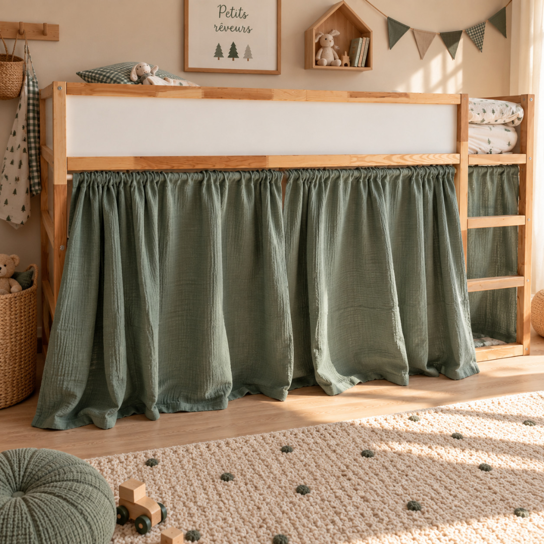 Rideaux lit Kura IKEA - Vert Eucalyptus