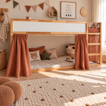 Rideaux lit Kura Ikea -Terracotta