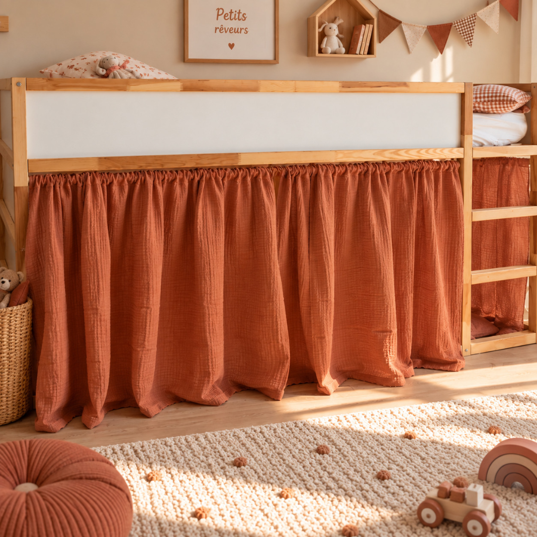 Rideaux lit Kura Ikea -Terracotta