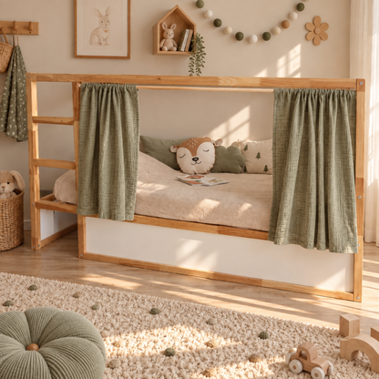 Rideaux lit Kura IKEA - Vert Kaki