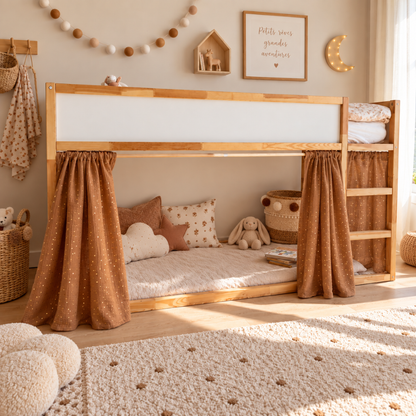 IKEA Kura bed katoenen mousseline gordijn - Ecru