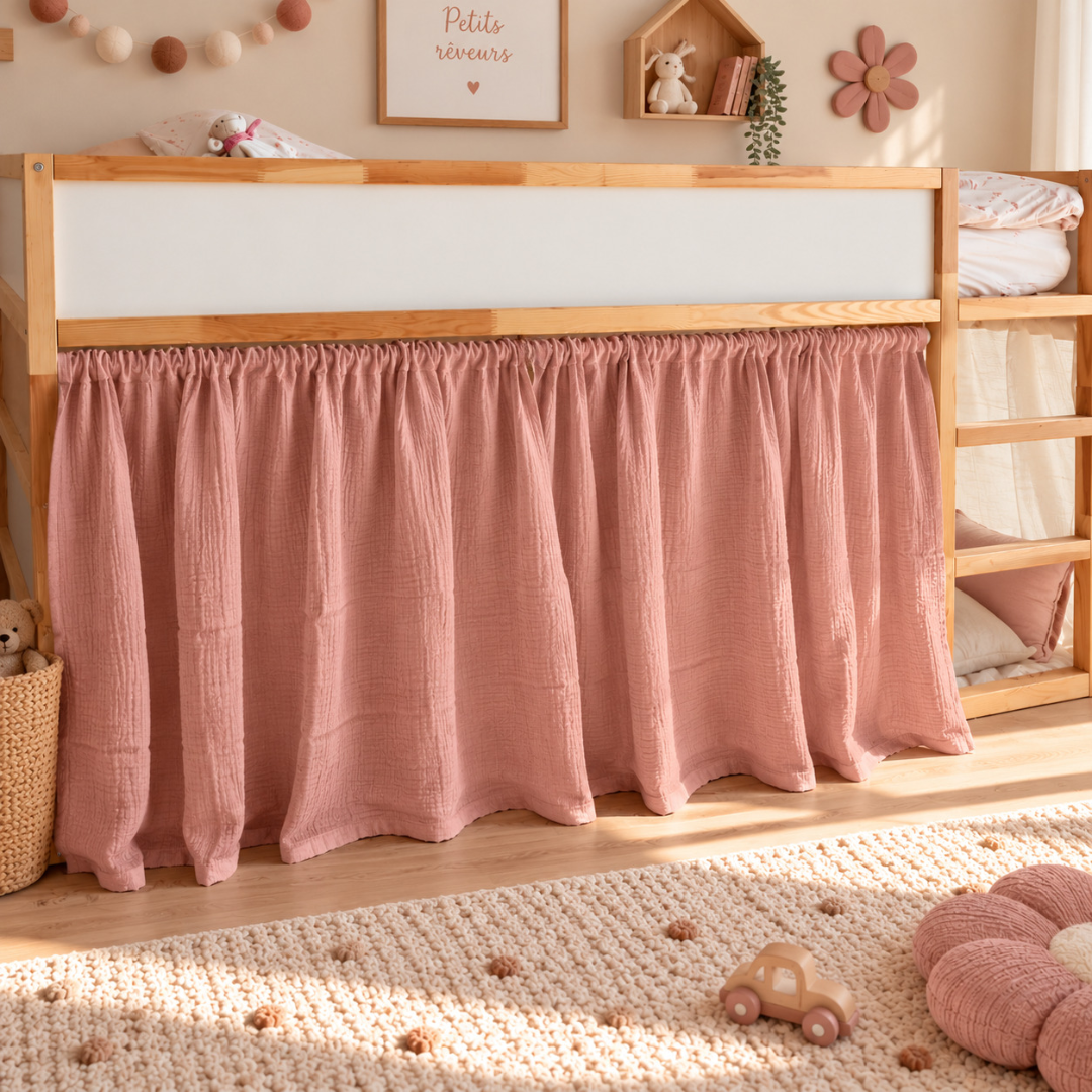 Rideaux lit Kura IKEA - Rose