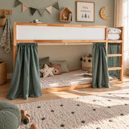 Rideaux lit Kura IKEA - Vert Eucalyptus