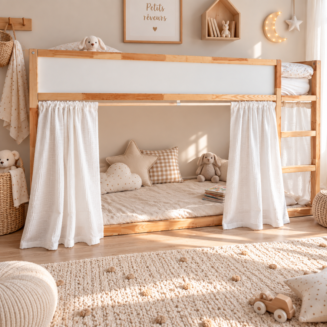 Rideaux lit Kura IKEA - Blanc