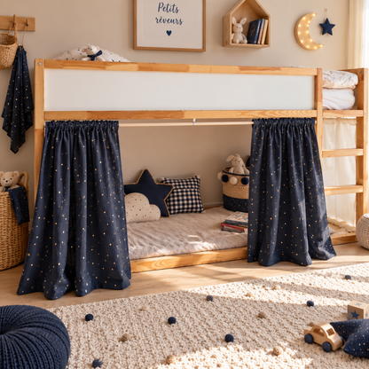 Rideaux lit Kura IKEA - Bleu nuit OR