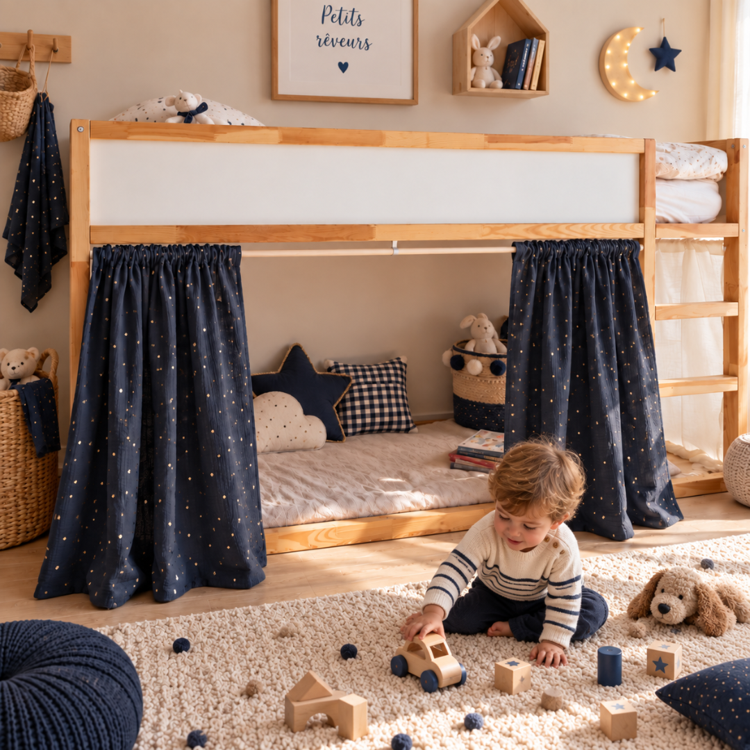Rideaux lit Kura IKEA - Bleu nuit OR