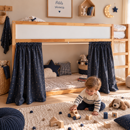 Rideaux lit Kura IKEA - Bleu nuit OR