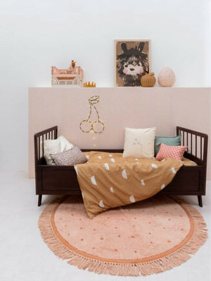 Tapis Rose à petits pois roses