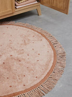 Tapis Rose à petits pois roses