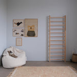 Tapis Beige à pois écru
